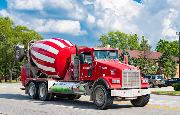 Camion béton Ozinga en livraison